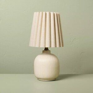 Ribbed Ceramic Table Lamp Cream/Oatmeal - Hearth & Hand Magnolia - Target 2024
